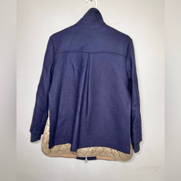 RARE Veronica Beard Halbert Zip Up Wool Blend Quilted Jacket Navy Coat Size S - Picture 5 of 8